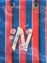 VIBALA Tasche (rot/blau) mit Initialen, kreiert und handbemalt vom Künstler PATO.