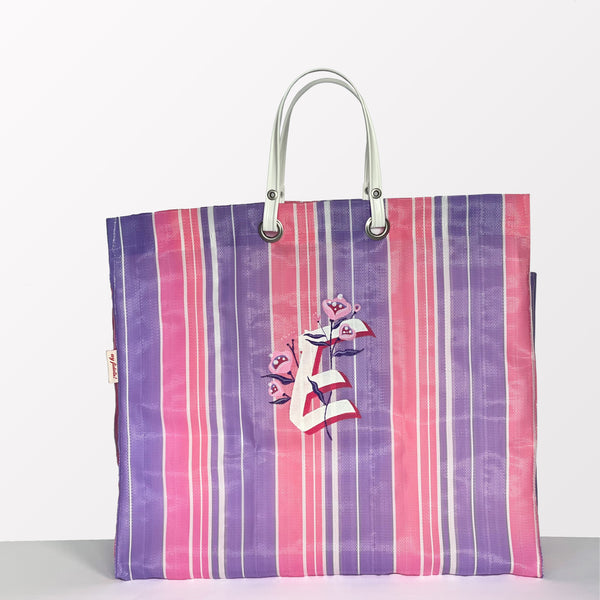 VIBALA Tasche (lila/rosa) mit Initialen, kreiert und handbemalt vom Künstler PATO.
