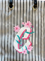 VIBALA Tasche (schwarz/grau/weiss) mit Initialen, kreiert und handbemalt vom Künstler PATO.